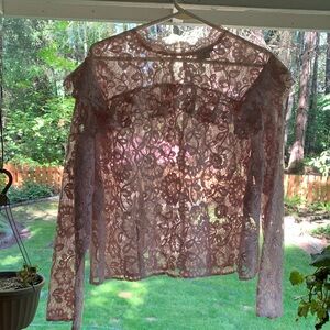 ASOS Delicate Pink Lace Blouse NWT